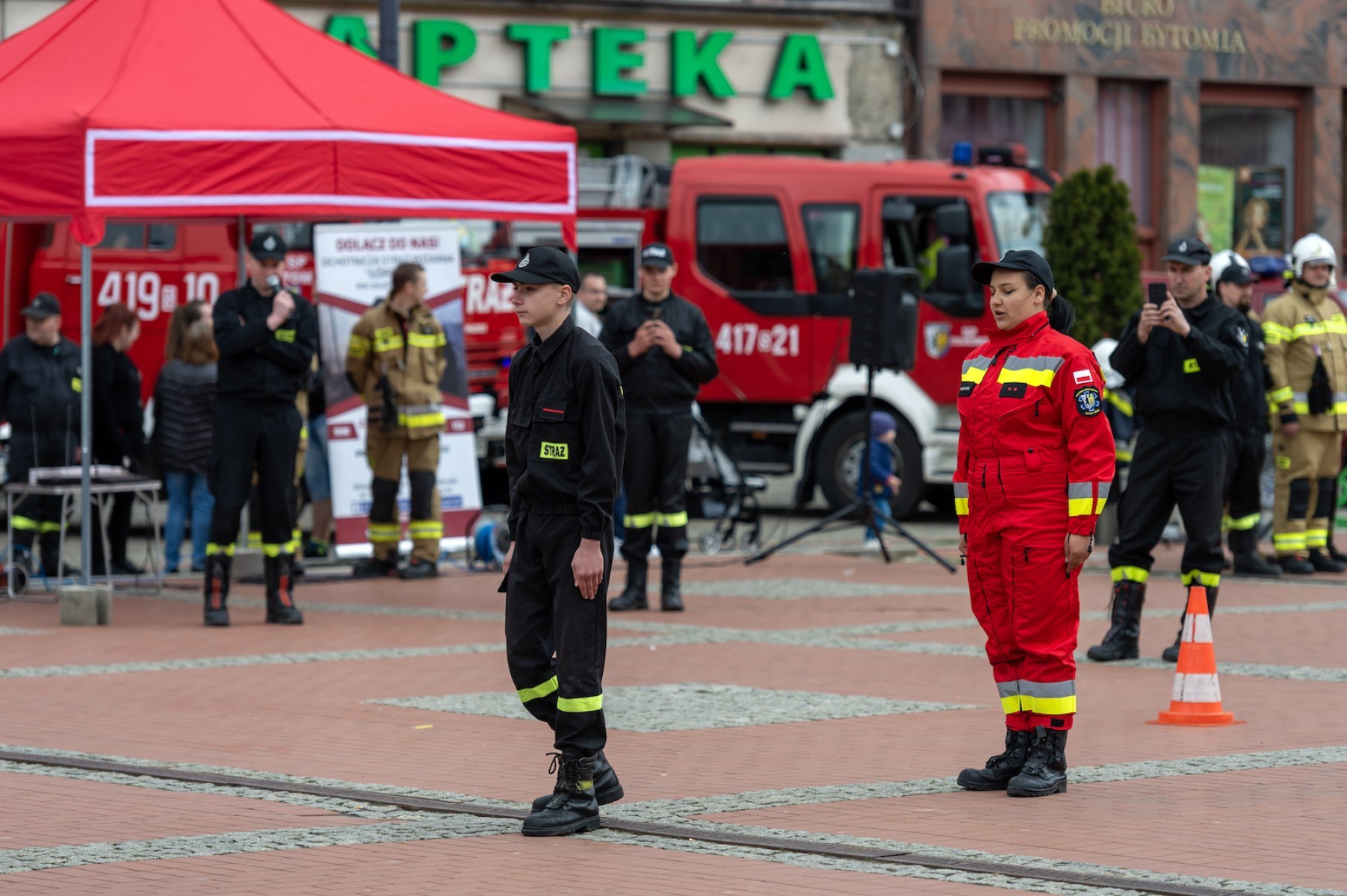 Był ogień i zachwyt publiczności Strażackie pokazy na bytomskim rynku 5