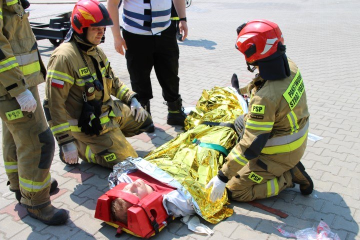Ćwiczenia strażaków w CSRG 9