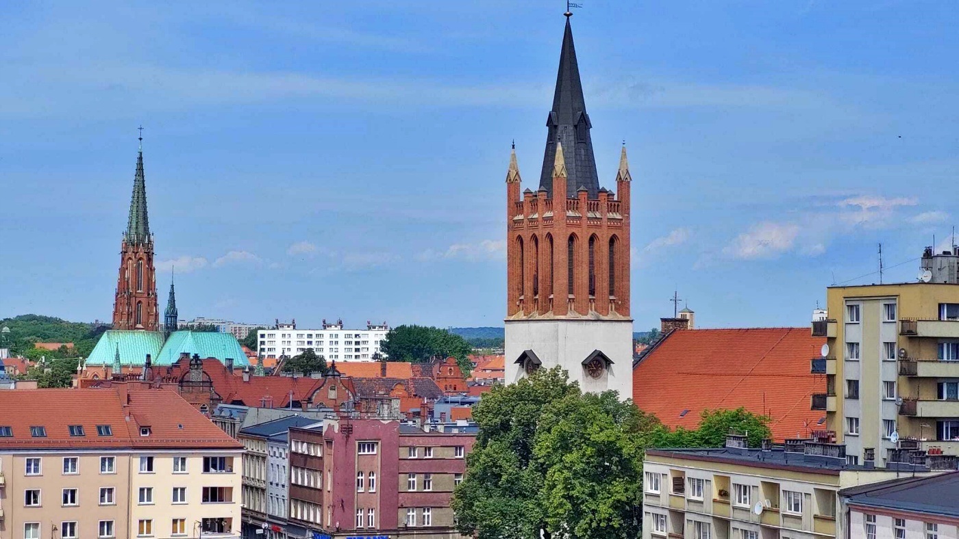 Widok z tarasu Gloria Palast w Bytomiu