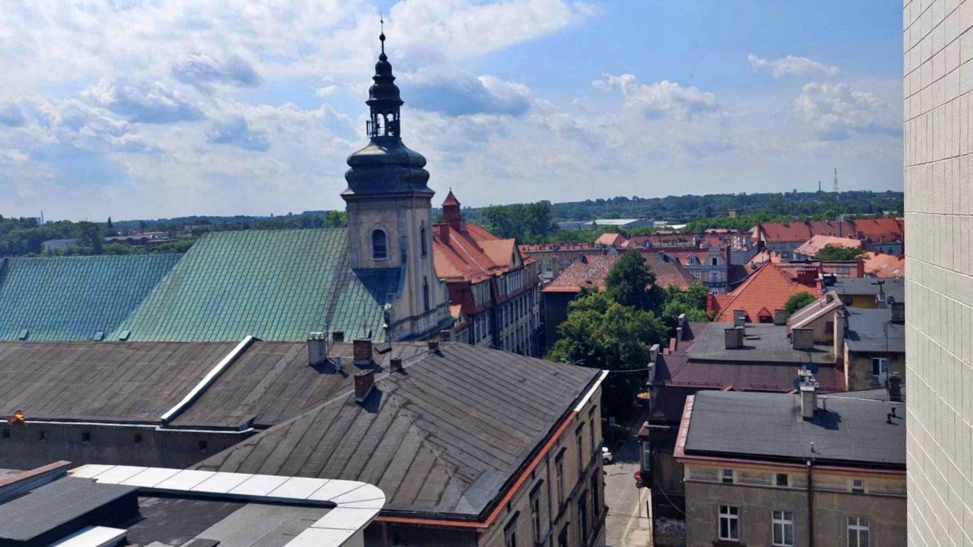 Widok z tarasu Gloria Palast w Bytomiu