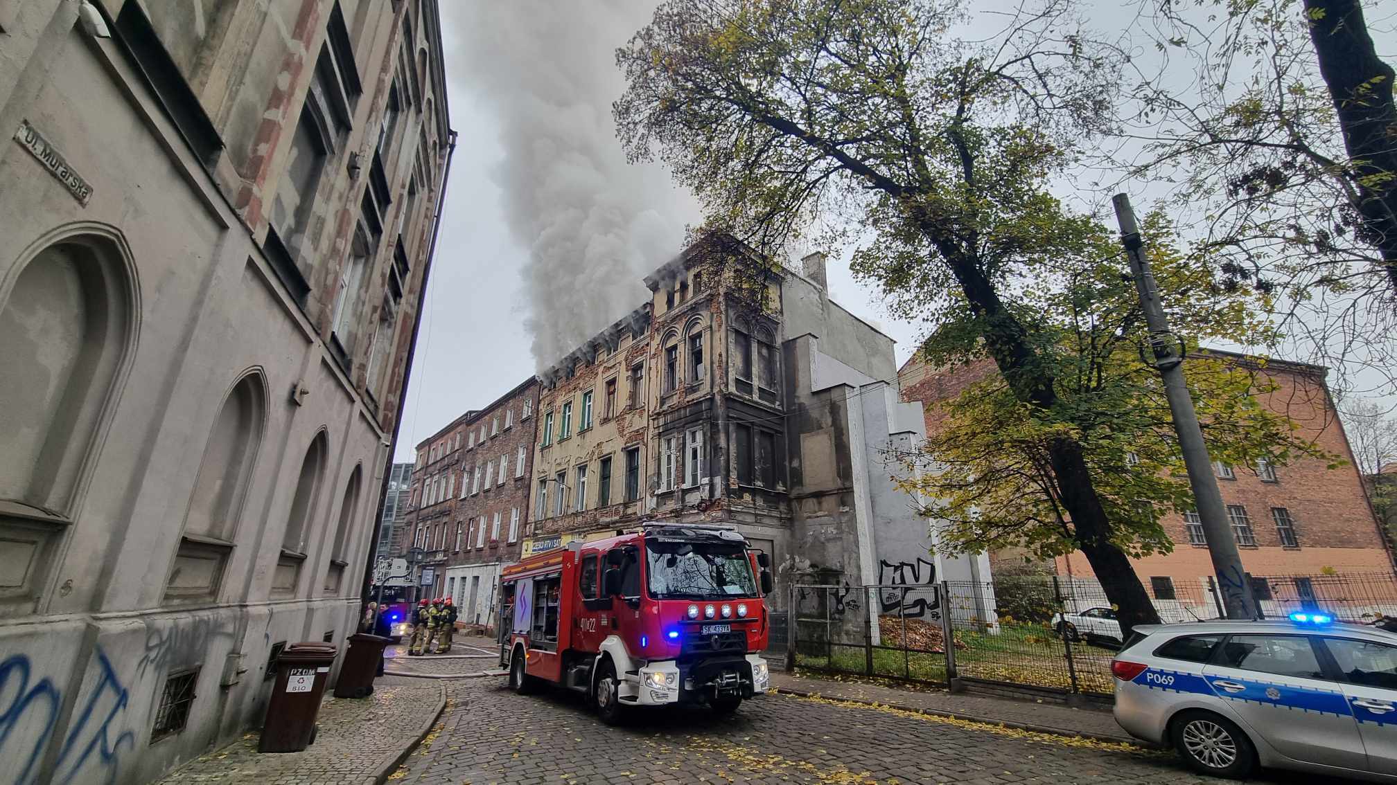 Pożar kamienicy, ul. Murarska, Bytom