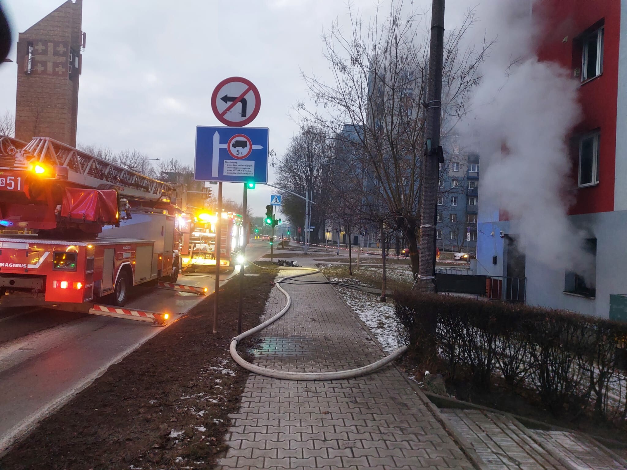 Pożar w Bytomiu przy ul. Głowackiego