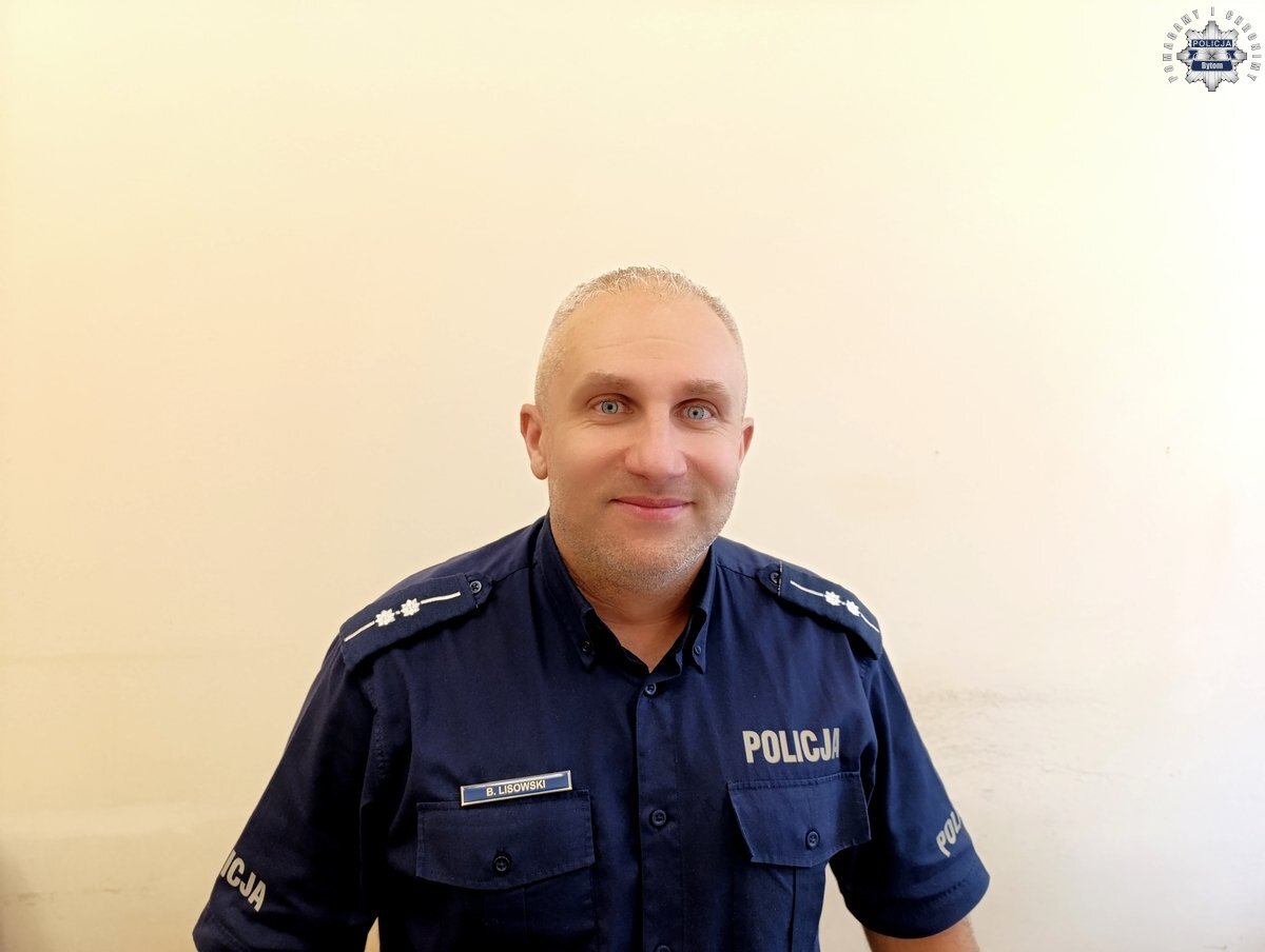 Asp. Bartłomiej Lisowski; fot. KMP w Bytomiu